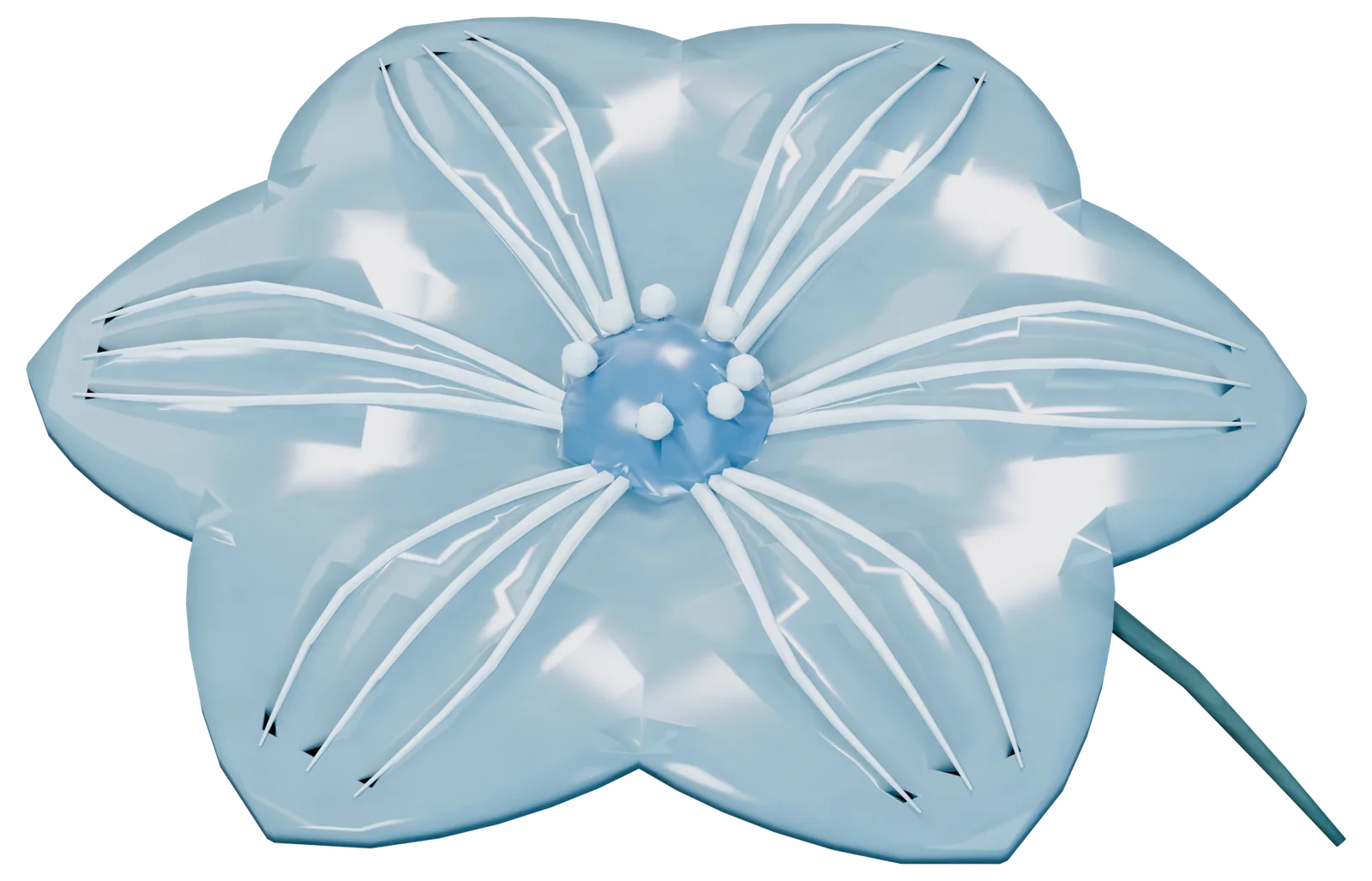 Icebloom, frost biome material, 3D render