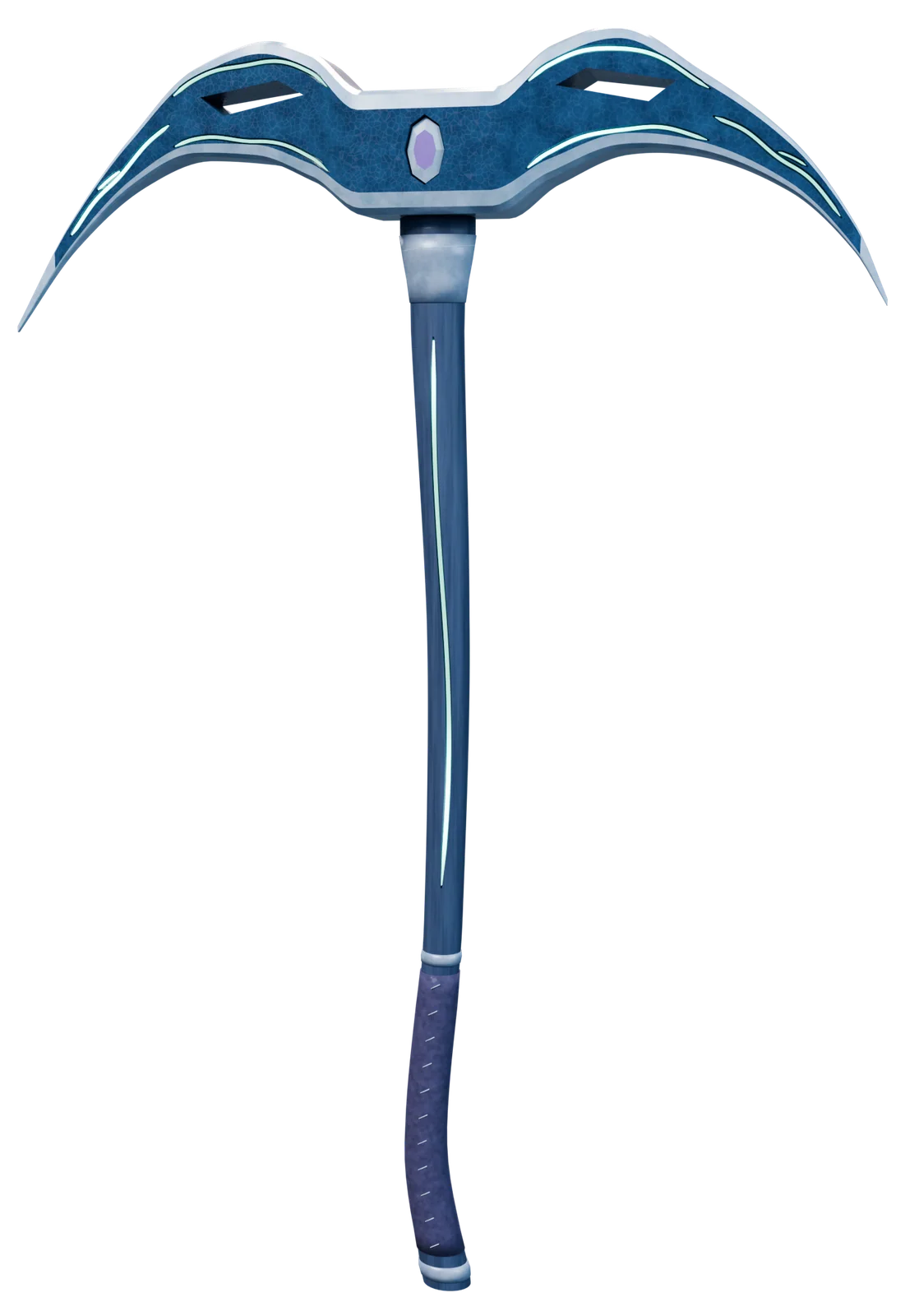 Boreal pickaxe, frost biome, 3D render