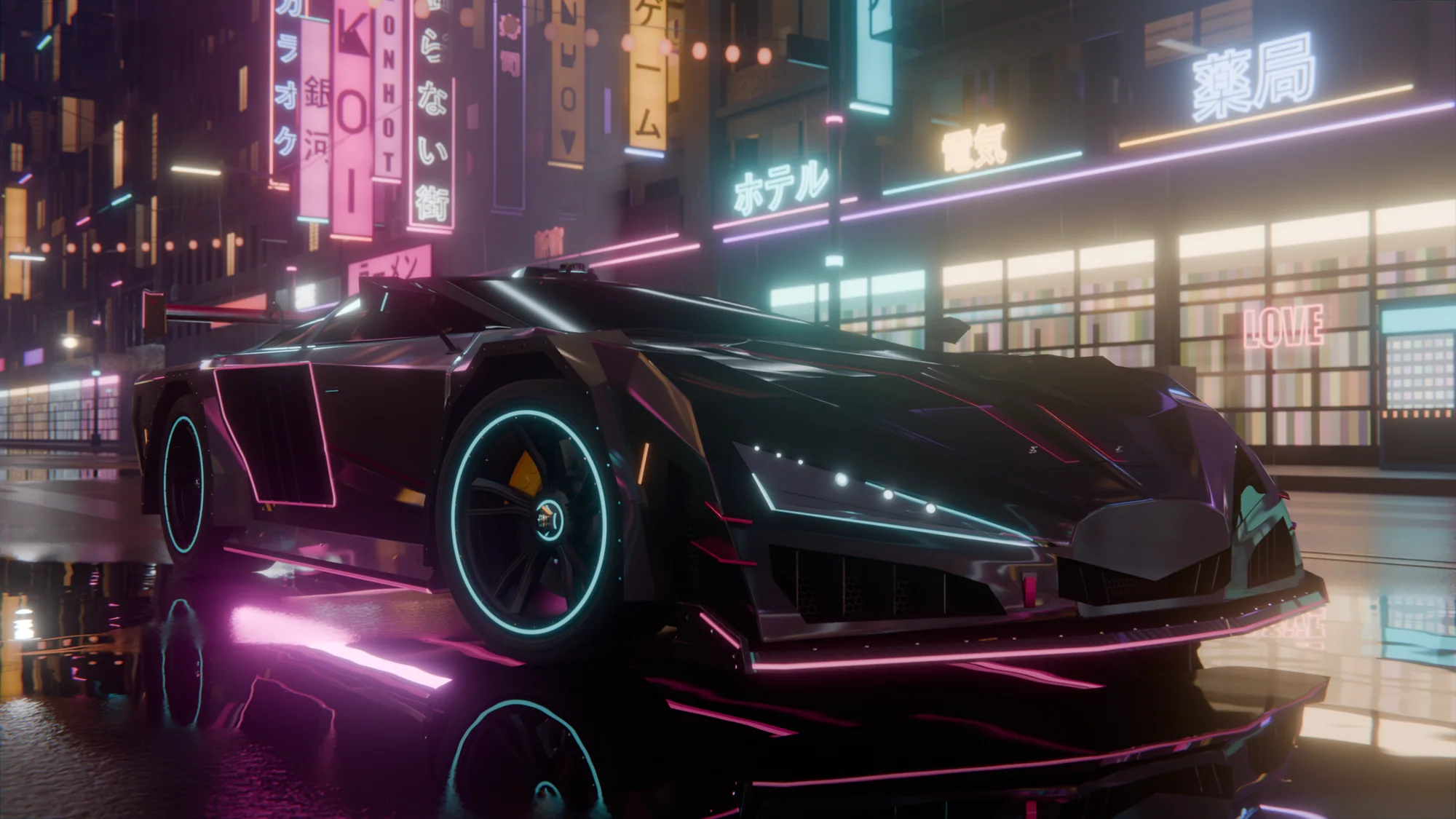 Cyber Car, 3D render